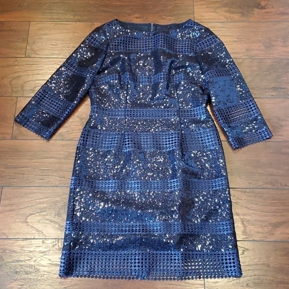 NWT Alex Marie Sequin Mesh Sheath dress - Picture 3 of 12
